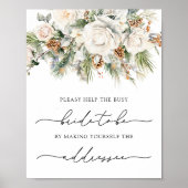 Winter Help de drukke bruid een envelop adresseren Poster (Voorkant)