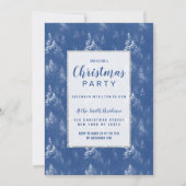 Winter hemelsblauw wit sneeuw Kerstmis dennenboom Kaart (Voorkant)