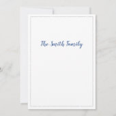 Winter hemelsblauw wit sneeuw Kerstmis dennenboom Kaart (Achterkant)