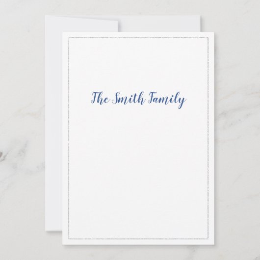 Winter hemelsblauw wit sneeuw Kerstmis dennenboom Kaart (Achterkant)