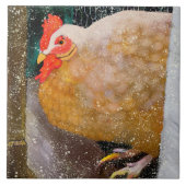 Winter Hen Ceramic Kitchen Tile Tegeltje (Voorkant)