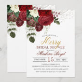 Winter Herfst Vakantie bruidsdouche uitnodiging (Voorkant / Achterkant)