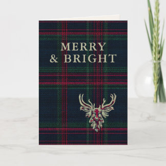 Winter Heritage Tartan | Lodge Merry & Bright Feestdagen Kaart