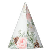 Winter hert blush roze verjaardag feesthoedjes (Achterkant)