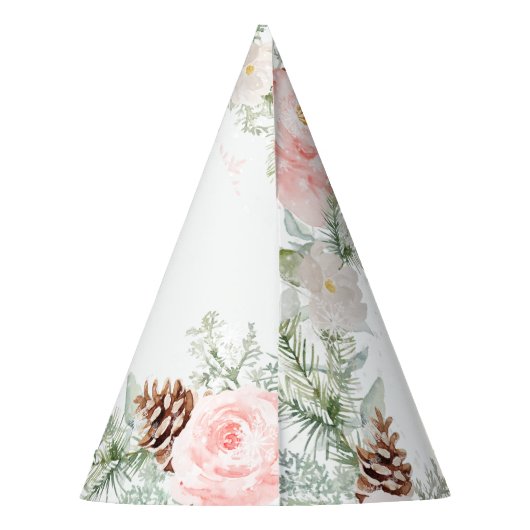 Winter hert blush roze verjaardag feesthoedjes (Achterkant)