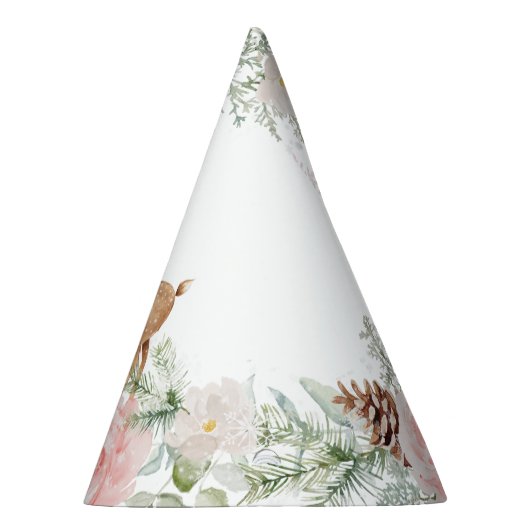 Winter hert blush roze verjaardag feesthoedjes (Rechts)