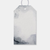 Winter hert bos sneeuwbos schilderachtig cadeaulabel (Achterkant)