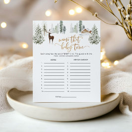 Winter hert Name dat baby shower game