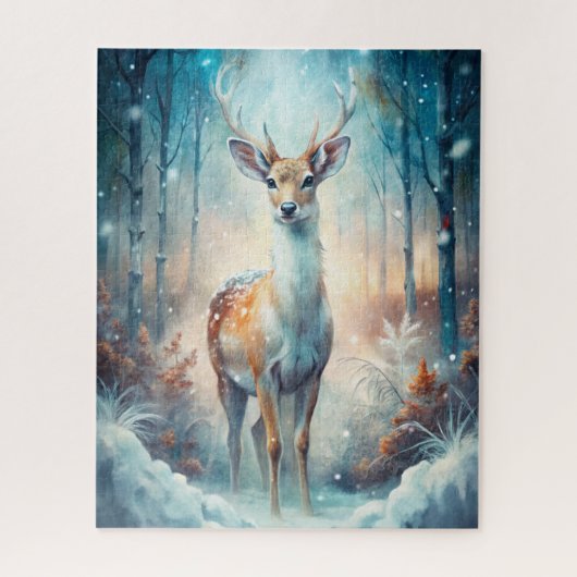 Winter Hert Puzzel (Verticaal)