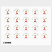 Winter Herten Baby shower gunst Ronde Sticker (Vel)