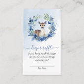 Winter Herten Baby shower Luier Raffle Informatiekaartje (Voorkant)