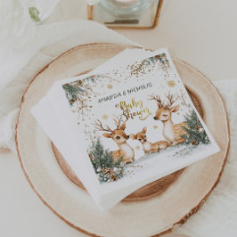 Winter Herten Baby shower Servet