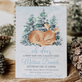 Winter Herten Baby shower uitnodiging Jongen Herte