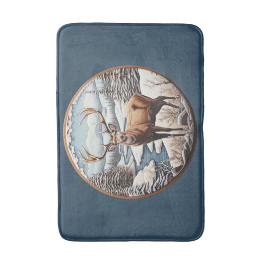 Winter herten badmat (Voorkant Verticaal)