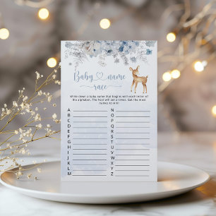 Winter Herten blauw baby naam race baby shower spe