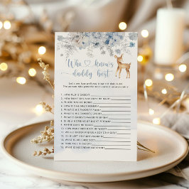 Winter herten blauw Wie weet papa beste spel