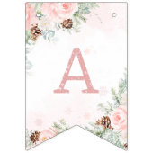 Winter herten blos knipoog evergreen meisje verjaa vlaggetjes (Derde vlag)