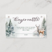 Winter Herten Bosluier Raffle Informatiekaartje (Voorkant)