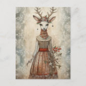 Winter herten collage briefkaart (Voorkant)