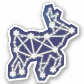 Winter Herten Constellatie hemelsterren Sticker (Voorkant)