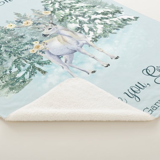 Winter Herten Custom Kerstmis Sherpa Deken (3/4)