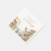 Winter Herten Eerste Verjaardag Servet (Hoek)