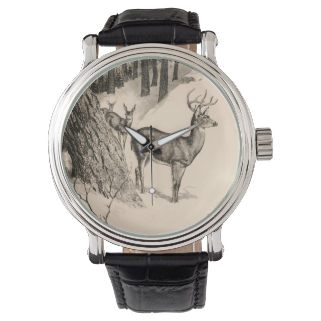 Winter Herten eWatch Horloge (Voorkant)