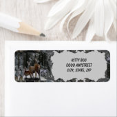 Winter Herten familie Etiket (Insitu)