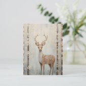 Winter Herten in het bos Briefkaart (Staand voorkant)