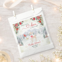 Winter Herten Kerstsneeuwvlok Baby Shower 