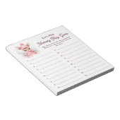 Winter Herten Meisje Baby shower Memory Tray Game Notitieblok (Schuin)
