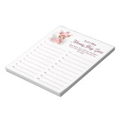 Winter Herten Meisje Baby shower Memory Tray Game Notitieblok (Linkerzijde)