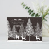 Winter herten sympathie dank u kaart (Staand voorkant)