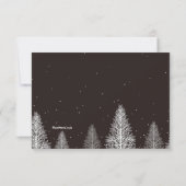 Winter herten sympathie dank u kaart (Achterkant)