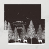 Winter herten sympathie dank u kaart (Voorkant / Achterkant)