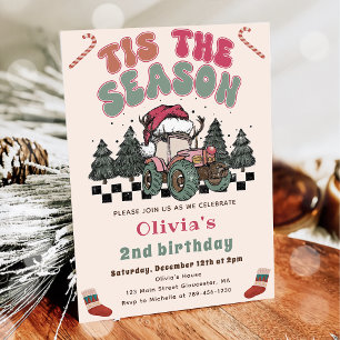 Winter Herten Vrachtwagen Kerstmis Verjaardagsfees Kaart