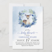 Winter Herten Waterverf Baby shower Kaart (Voorkant)