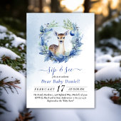 Winter Herten Waterverf Sip and See Invitation Kaart