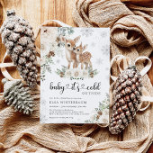 Winter Herten Witte Bloemen Sneeuwvlokken Baby sho Kaart