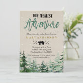 Winter Het avontuur begint de uitnodiging van het  (Staand voorkant)