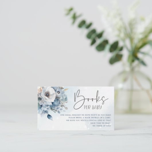 Winter Het is Koud Buiten Baby shower Boeken voor  Informatiekaartje (Staand voorkant)