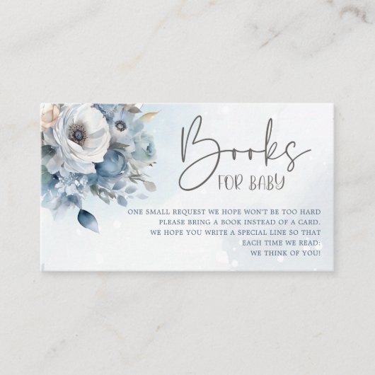 Winter Het is Koud Buiten Baby shower Boeken voor  Informatiekaartje (Voorkant)