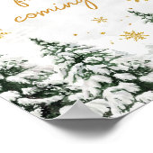 Winter Het is koud Buiten Bedankt voor het komen Poster (Hoek)