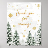 Winter Het is koud Buiten Bedankt voor het komen Poster (Voorkant)