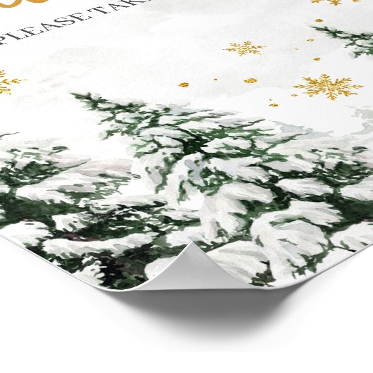 Winter Het is koud buiten gunsten Poster (Hoek)