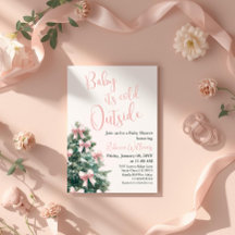 Winter Het is koud buiten Roze strik Meisje Baby S
