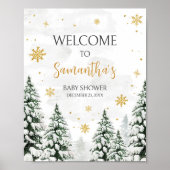 Winter Het is koud buiten Welkom Poster (Voorkant)