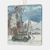 Winter Hideaway Keramisch Ornament (Links)