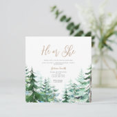 Winter Hij of Zij Geslacht onthullen Bos Kaart (Staand voorkant)
