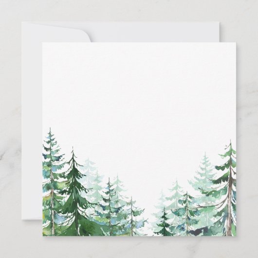 Winter Hij of Zij Geslacht onthullen Bos Kaart (Achterkant)